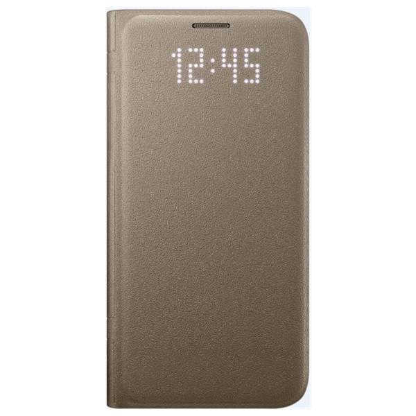 Puzdro LED Flip Cover pre Samsung Galaxy S7 edge G935 gold