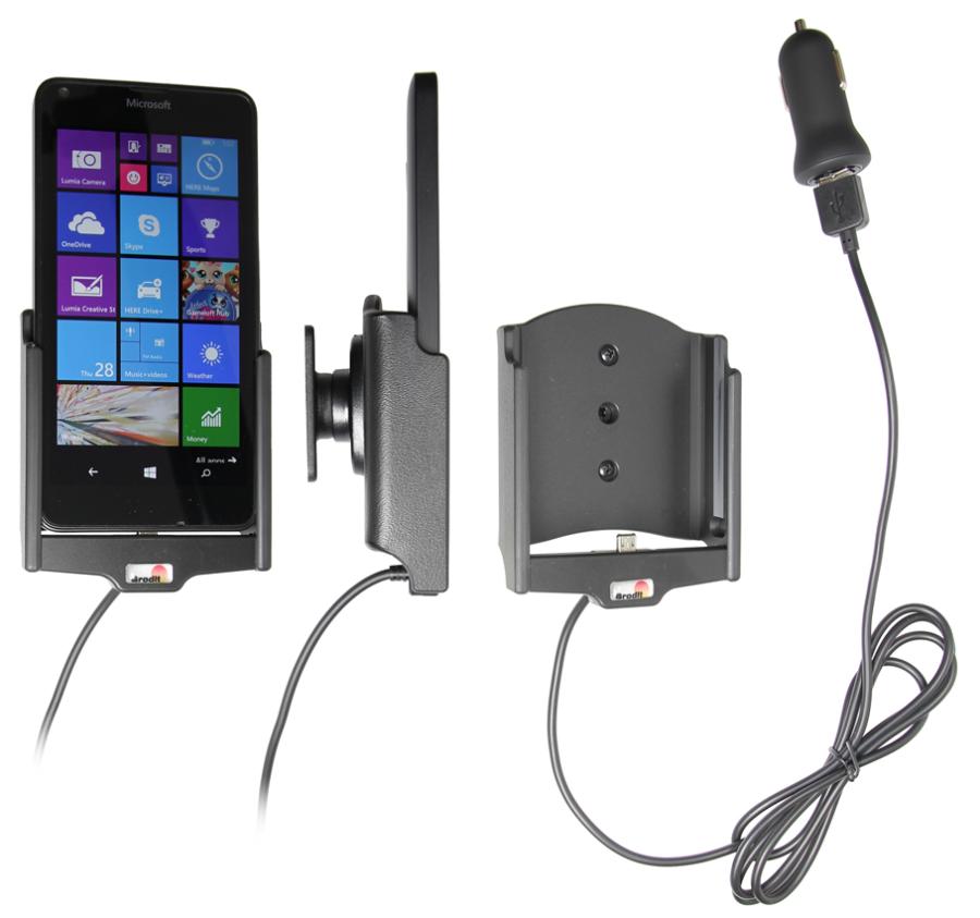 Aktívny držiak pre Microsoft Lumia 640 USB+CL