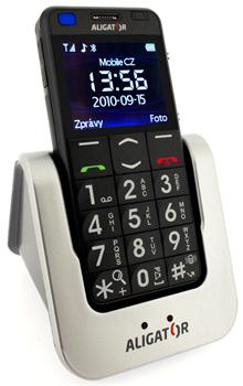 Aligator A800 - mobilný telefón pre seniorov + stolná nabíjačka