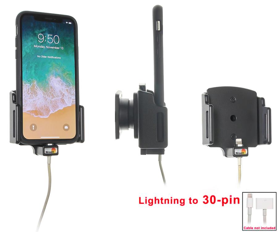 Nastaviteľný držiak pre Apple iPhone X/Xs/XR/11 pre kábel/ 30pin p