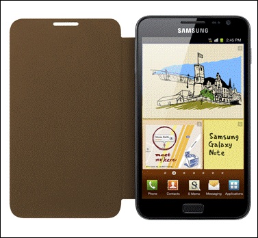 Puzdro Flip Cover pre Samsung Galaxy Note Brown