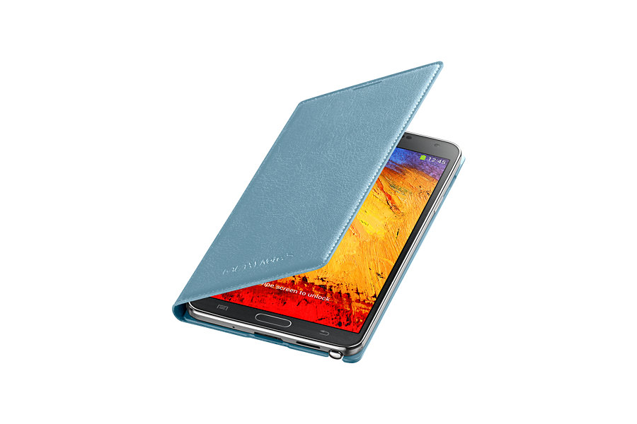 Puzdro Flip Cover pre Samsung Galaxy Note 3 N9005 mint blue