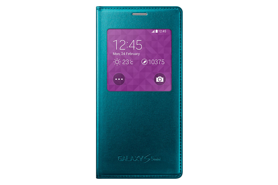 Puzdro Flip Cover S-view pre Samsung Galaxy S5 mini green
