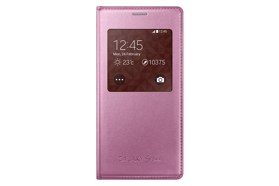 Puzdro Flip Cover S-view pre Samsung Galaxy S5 mini pink