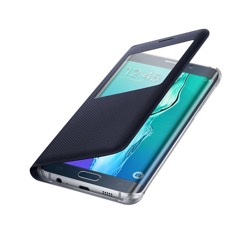 Obrázok výrobku Puzdro Flip Cover S-view pre Samsung Galaxy S6 edge+ Black