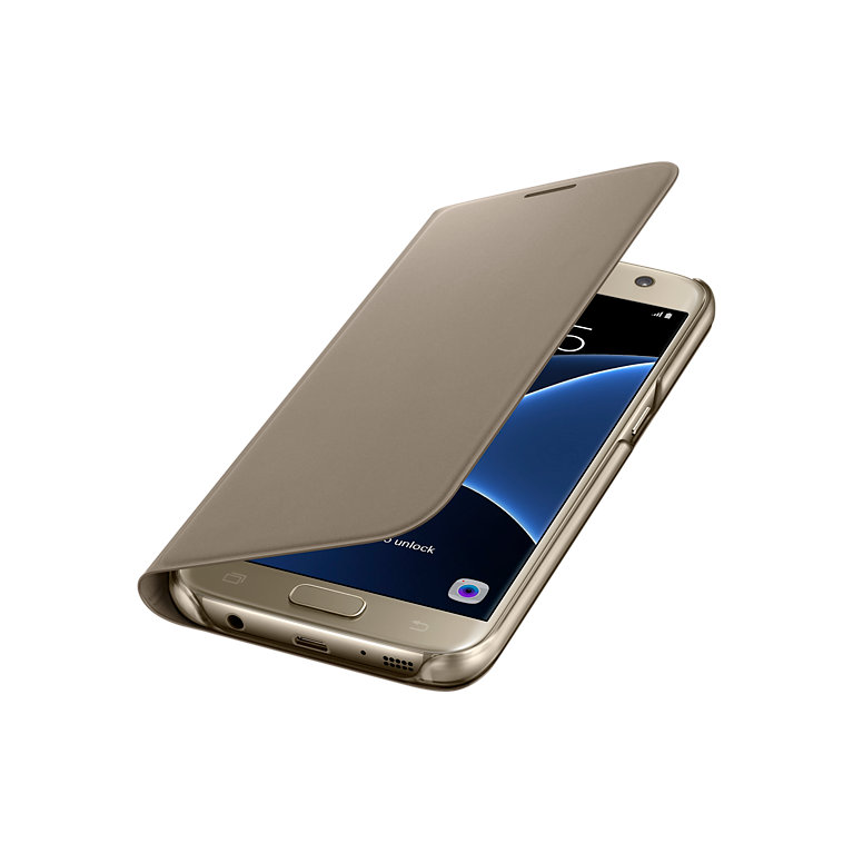 Puzdro Flip Wallet pre Samsung Galaxy S7 G930 Gold