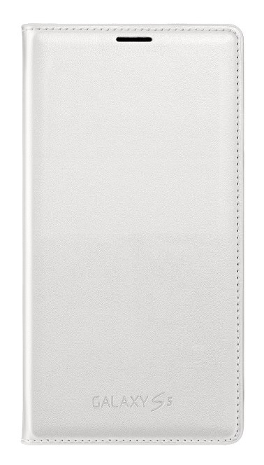 Puzdro Flip Cover pre Samsung Galaxy S5 G900 white