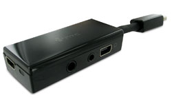 HTC 4-in-1 USB Adapter - 2x miniUSB + 3,5 + 2,5 stereo Jack