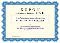Kupón 20 EUR - Zľava na Elektronické slovníky a ebooky