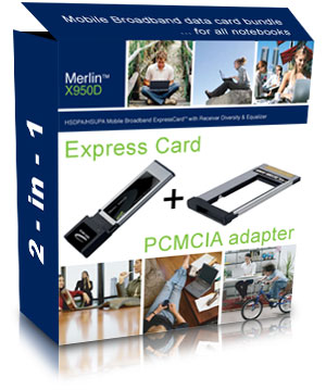 Obrázok produktu Merlin X950D 7.2 HSDPA/ HSUPA ExpressCard+ PCMCIA