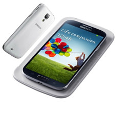 Wireless Charging Pad+Cover pre Samsung Galaxy S4 i9505 white