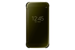 Puzdro Clear View Cover pre Samsung Galaxy S6 Gold