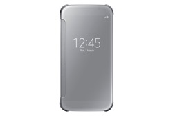 Puzdro Clear View Cover pre Samsung Galaxy S6 Silver