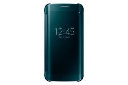 Puzdro Clear View Cover pre Samsung Galaxy S6 edge Green