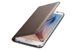 Puzdro Flip Cover pre Samsung Galaxy S6 Gold