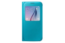 Puzdro Flip Cover S-view pre Samsung Galaxy S6 Blue