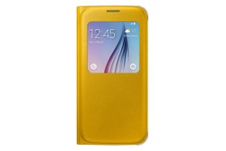 Puzdro Flip Cover S-view pre Samsung Galaxy S6 Yellow