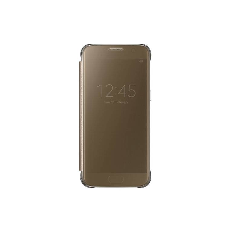 Puzdro Clear View Cover pre Samsung Galaxy S7 G930 Gold