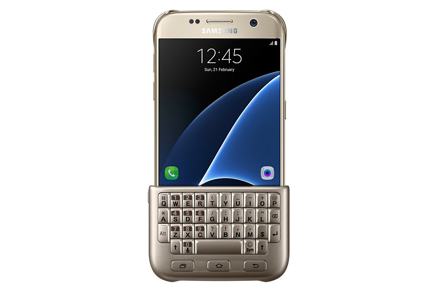 Puzdro Keyboard Cover Case pre Samsung Galaxy S7 G930 gold