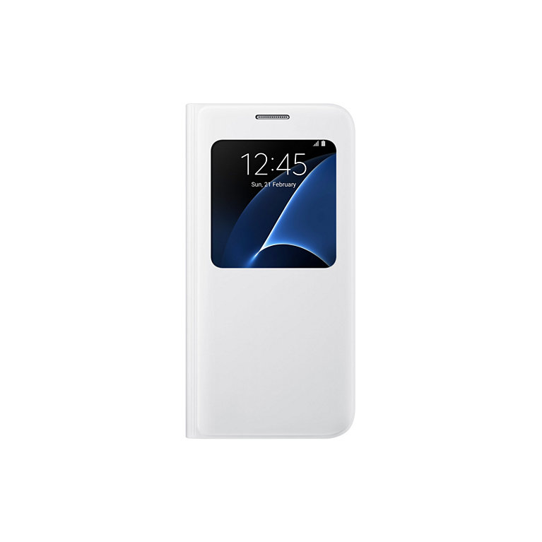 Puzdro Flip Cover S-view pre Samsung Galaxy S7 G930 White