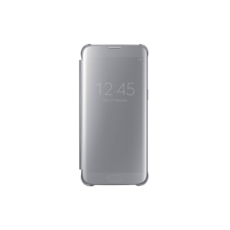 Puzdro Clear View Cover pre Samsung Galaxy S7 edge G935 Silver