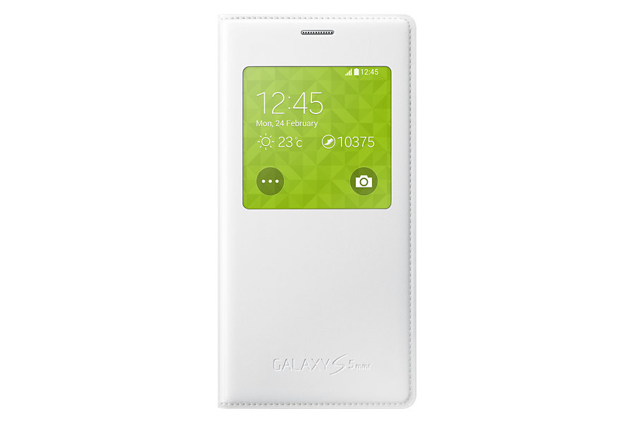 Puzdro Flip Cover S-view pre Samsung Galaxy S5 mini white