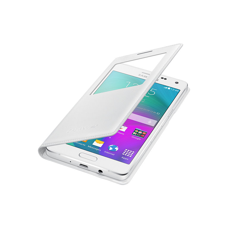 Puzdro Flip Cover S-view pre Samsung Galaxy A5 A500F White