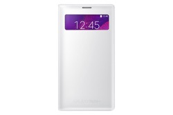 Puzdro Wallet Cover S-view pre Samsung Galaxy Note 4 White