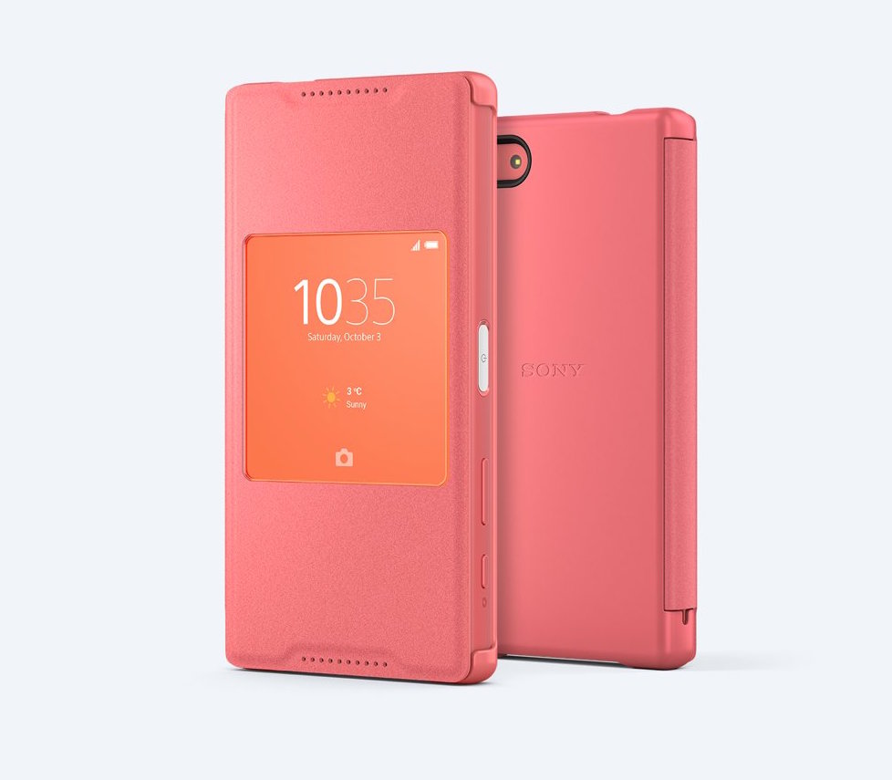 Sony Style Cover Window pre Xperia Z5 Compact Coral
