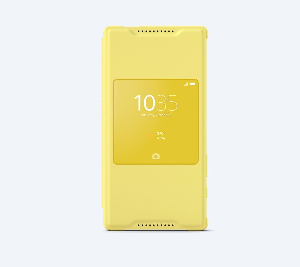 Sony Style Cover Window pre Xperia Z5 Compact Yellow