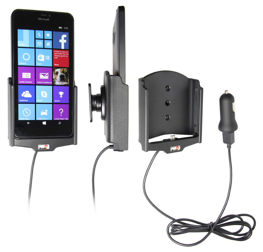 Aktívny držiak pre Microsoft Lumia 640 XL USB+CL