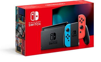 Nintendo Switch konzola + červený a modrý ovládač Joy-Con