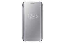 Puzdro Clear View Cover pre Samsung Galaxy S6 edge Silver