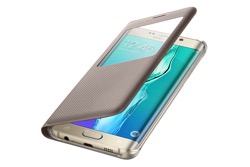 Puzdro Flip Cover S-view pre Samsung Galaxy S6 edge+ Gold