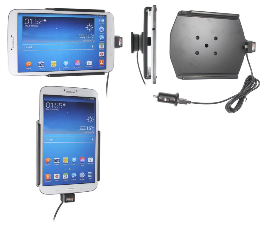 Aktívny držiak do auta pre Samsung Galaxy Tab3 8.0 T3100 USB+CL