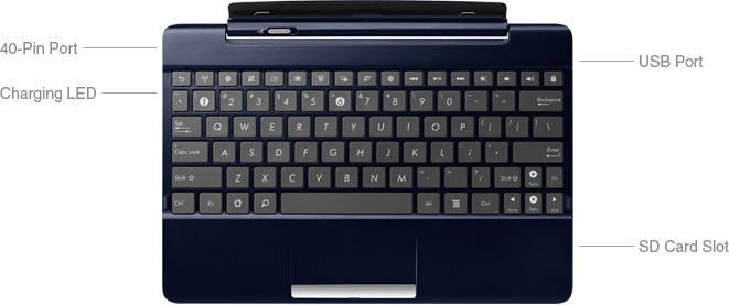 ASUS Eee Pad Transformer TF300 Keyboard Mobile Dock