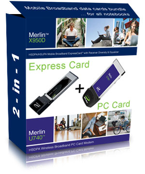 Merlin X950D 7.2 ExpressCard + Merlin U740 PCMCIA card